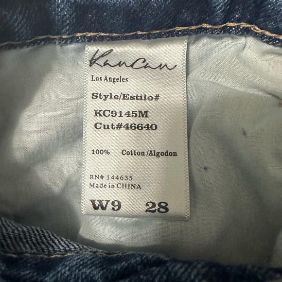 Kancan Shorts Kancan High Rise Distressed Frayed Hem Denim Shorts - Picture 3 of 3